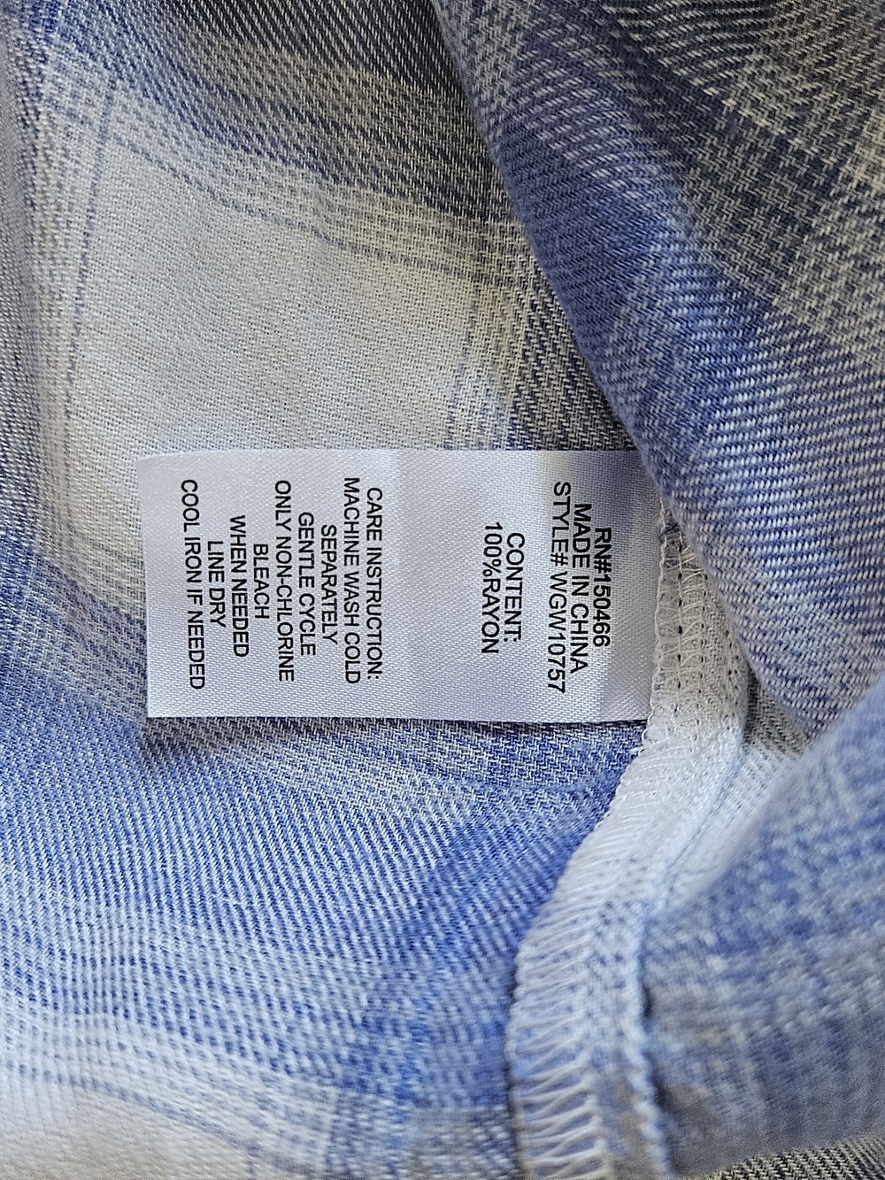 Market & Spruce Blue Plaid Button-Up Shirt - Picture 4 of 4